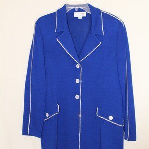 Blue St. John Glitter Knit Jacket